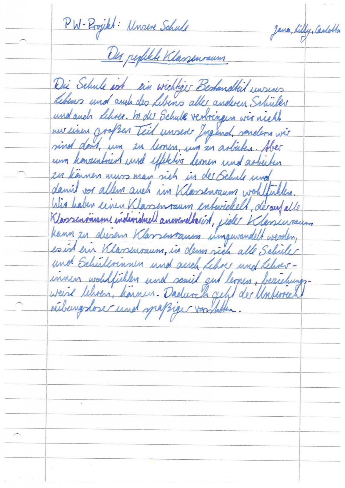 Der perfekte Klassenraum