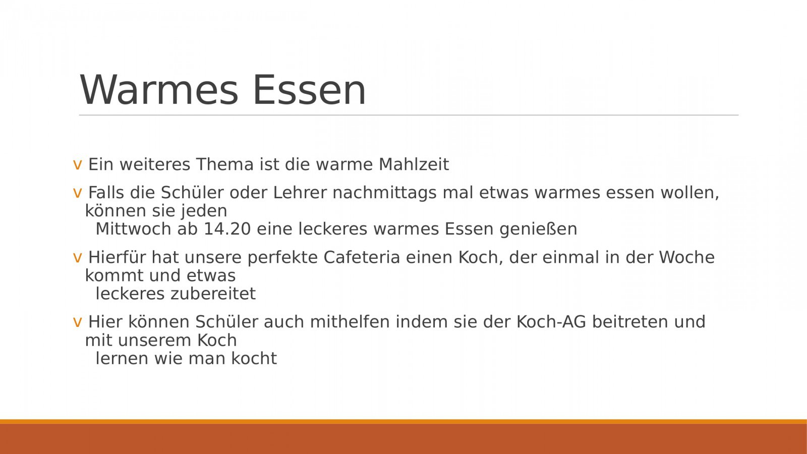 Unsere perfekte Cafeteria